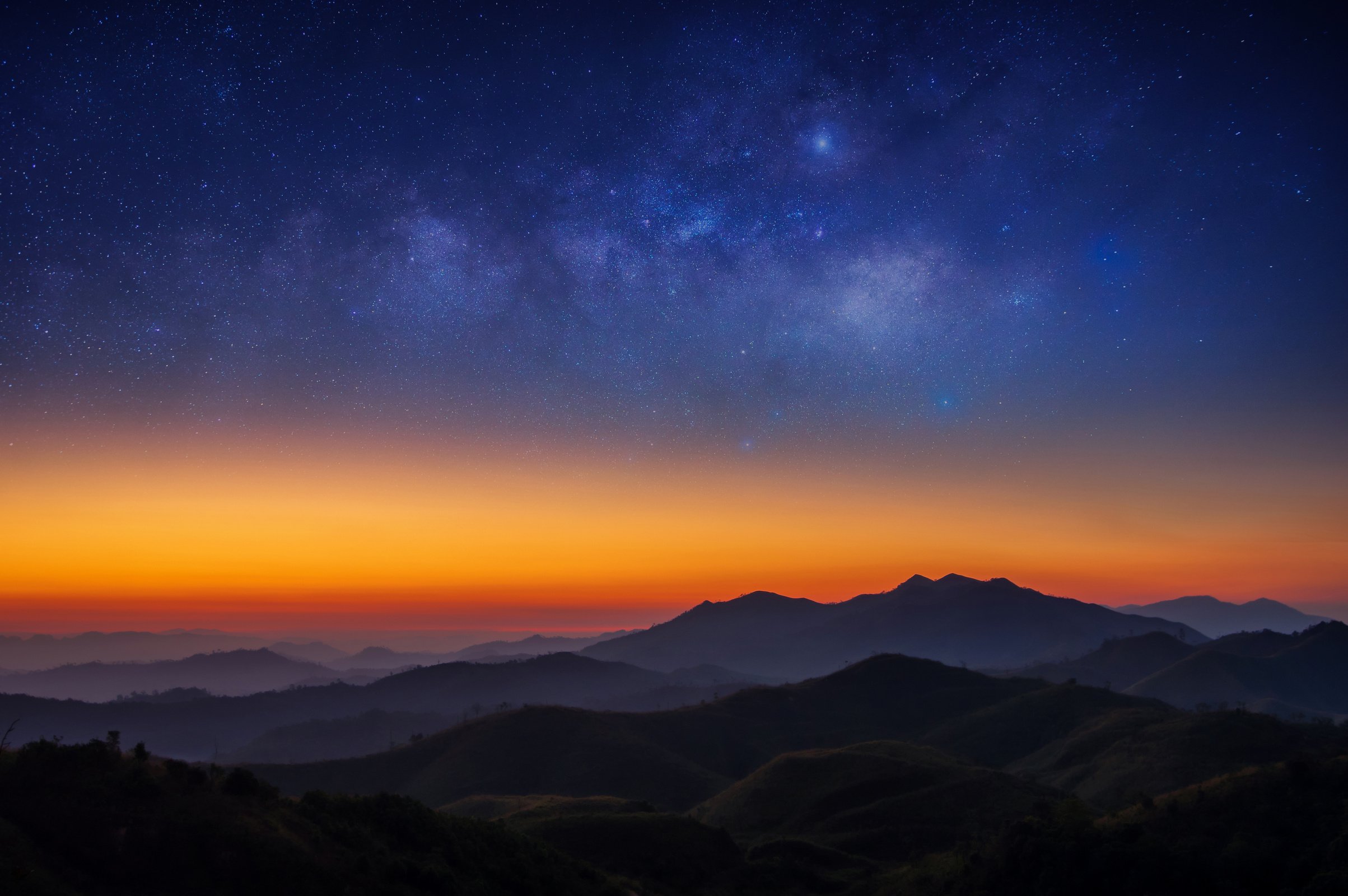 Mountain Landscape at Sunset